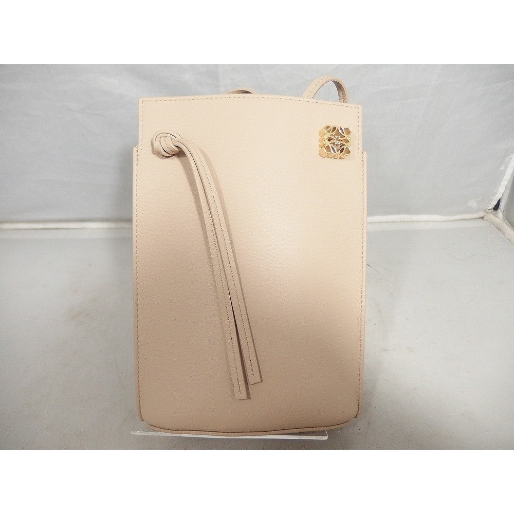 Loewe Dice Calfskin Shoulder Bag Beige